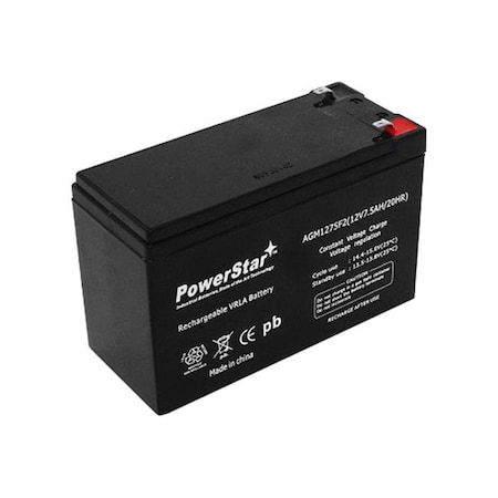 PowerStar AGM1275F2-0010 12V 7.5Ah Battery For APC RBC2